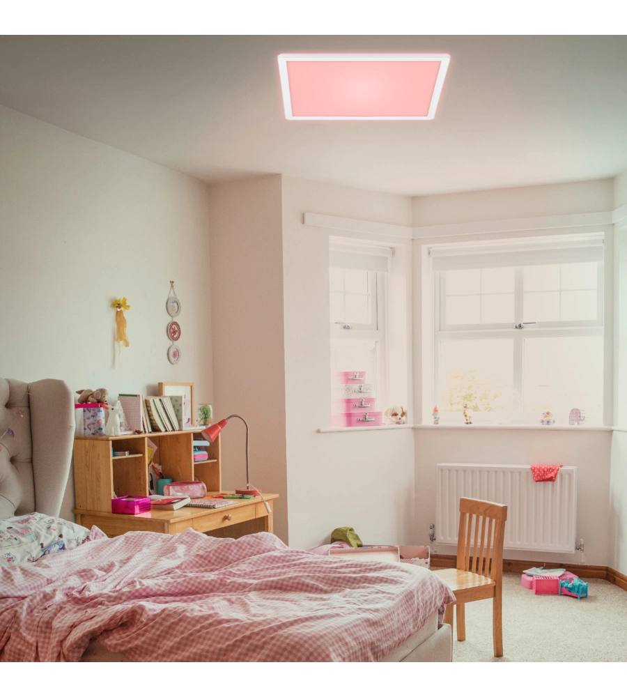 PLAFONIERA A LED SLIM- LED RGB BIANCO - 42x42 CM